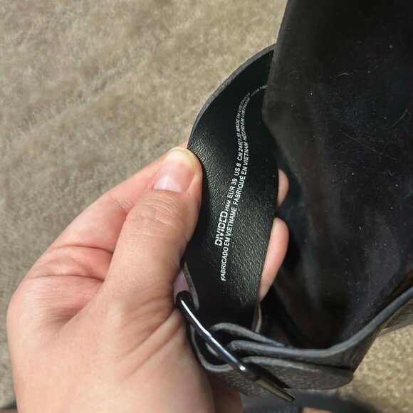 H&M Double Strap Buckle Sandals | Platform Slides | Size EU 39 / US 8 - Picture 2 of 6